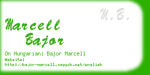 marcell bajor business card